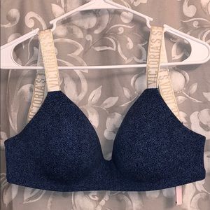 Blue sparkle VS Victoria’s Secret Tshirt bra 32DDD